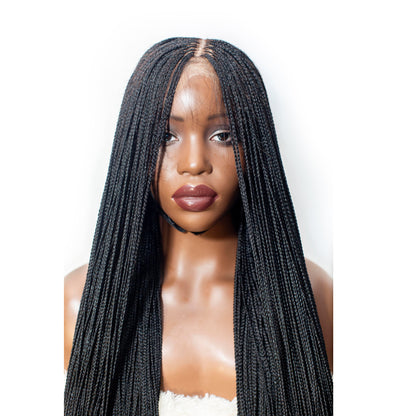 Sheyla Micro Knotless Braids - 54” 5 x 5 Glueless Natural Black