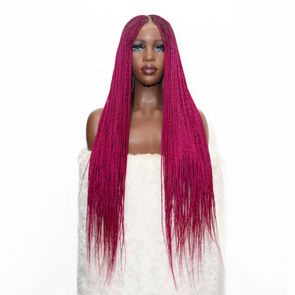 Ashley Knotless braids - 26' 5x5 Glueless Closure BG Color