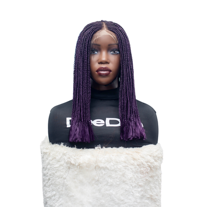 Zoe Blunt Tips Braids - 16” 4x4 Closure Glueless Color Purple