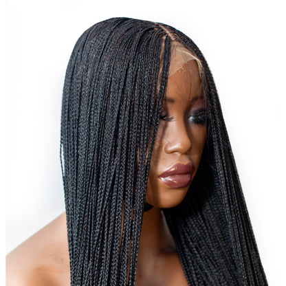 Sheyla Micro Knotless Braids - 54” 5 x 5 Glueless Natural Black
