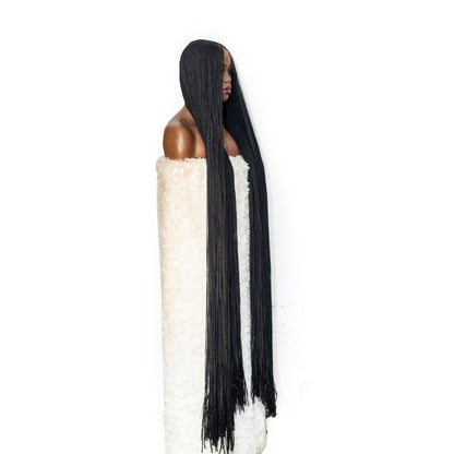 Sheyla Micro Knotless Braids - 54” 5 x 5 Glueless Natural Black