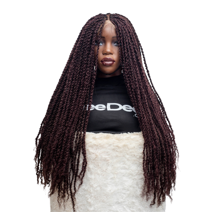 Nelly Kinky Twist - 24" 4x4 Lace Closure Color 33 Brown