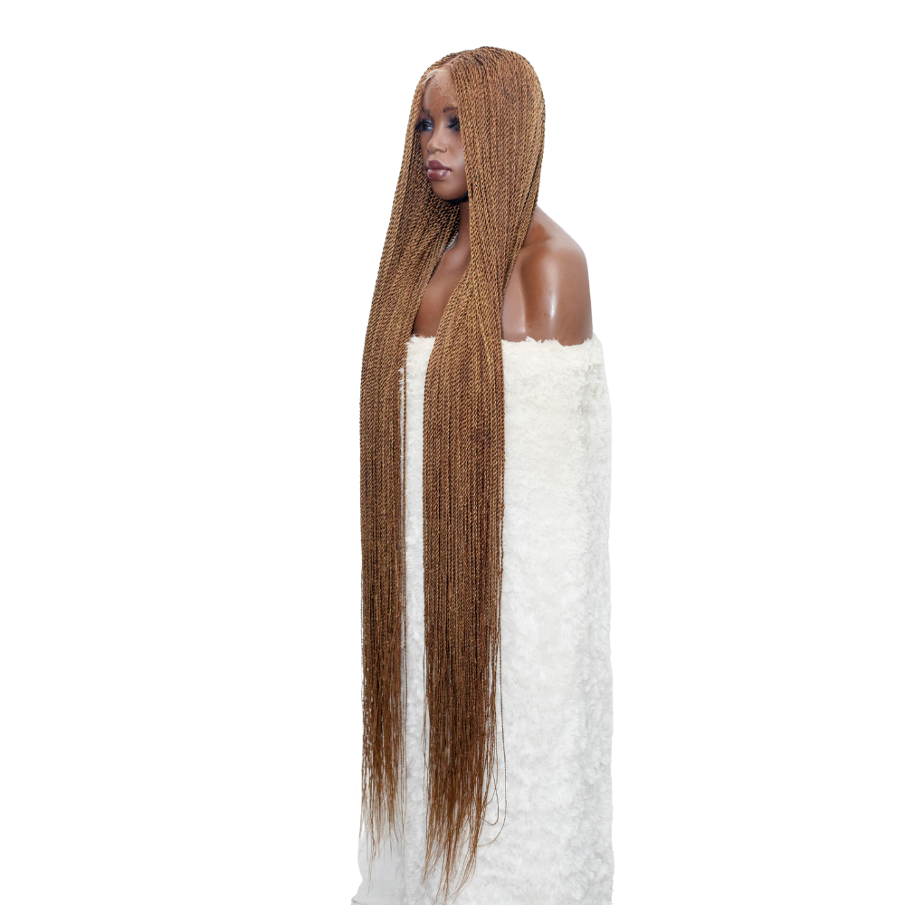 Megan Senegalese Knotless Twist Wig - 40” Hd 5x5 HD Closure Glueless Color 30 Brown