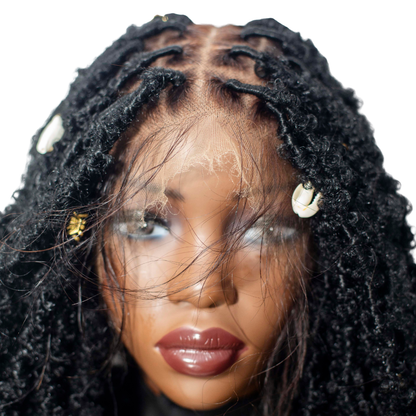 Joyce - Fluffy Locs 16" HD Full Lace Black