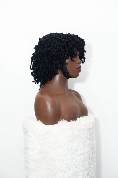 Spring Kinky twist - 8" 5x5 Glueless Closure HD Natural Black