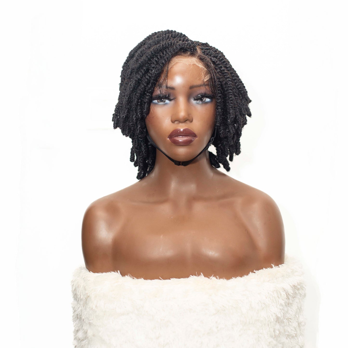 Nelly Kinky twist - 10” 5x5 Glueless Closure HD Natural Black
