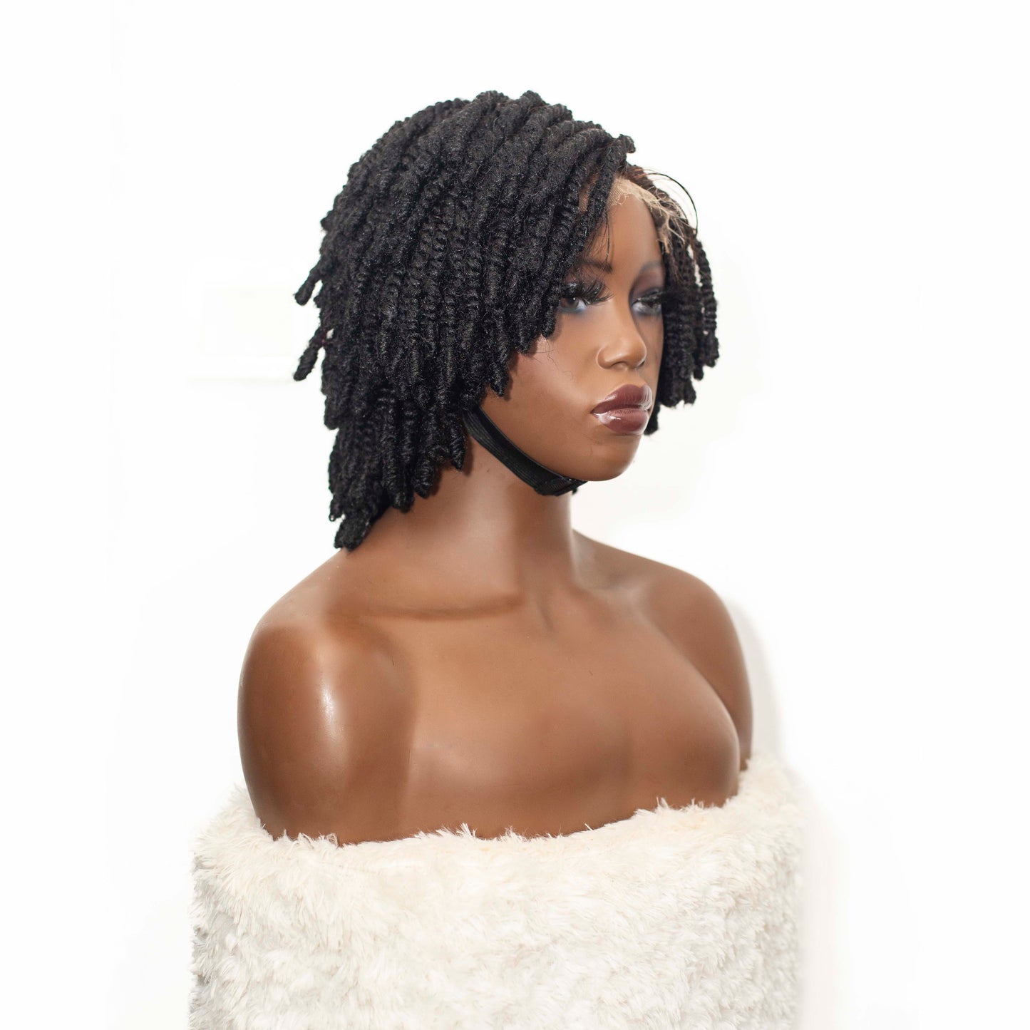 Nelly Kinky twist - 10” 5x5 Glueless Closure HD Natural Black