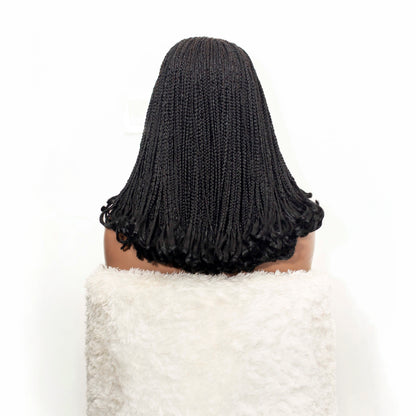 C-cut center part - 16” 5x5 Glueless Closure HD Natural Black