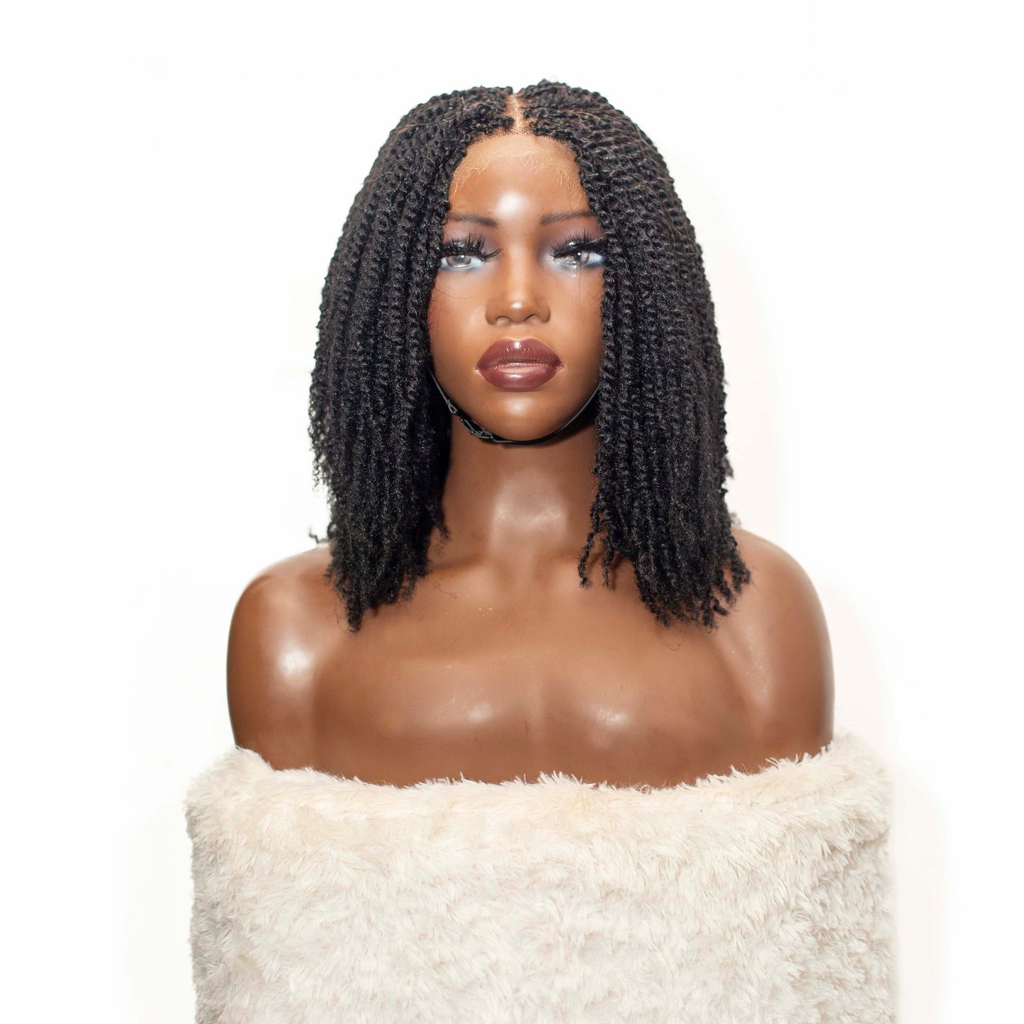 Nelly kinky twist - 14” 5x5 Glueless Closure HD Natural Black