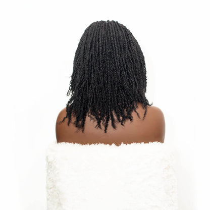 Nelly kinky twist - 14” 5x5 Glueless Closure HD Natural Black