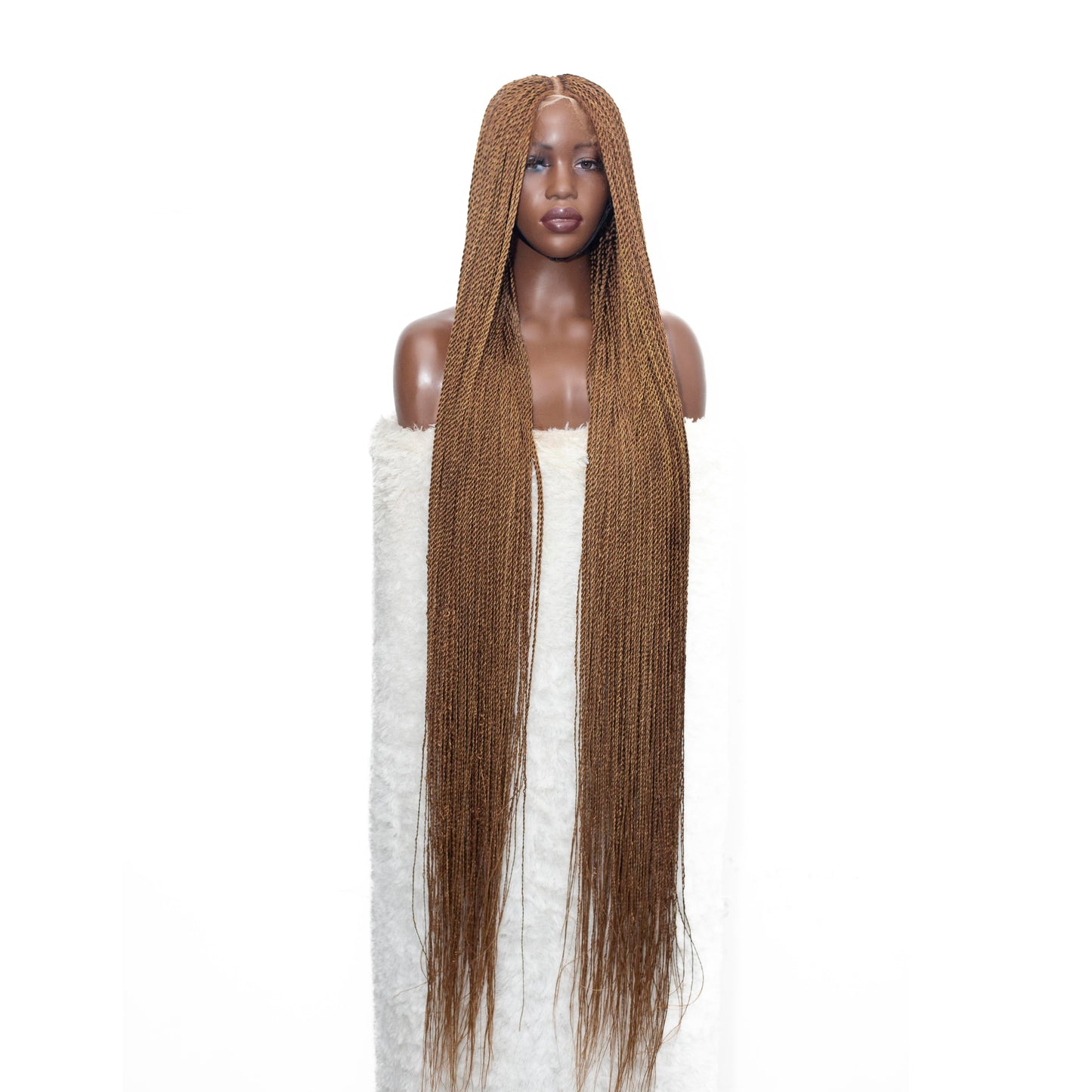 Megan Senegalese Knotless Twist Wig - 40” Hd 5x5 HD Closure Glueless Color 30 Brown