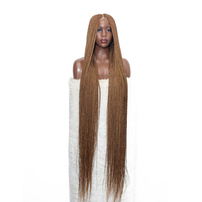 Megan Senegalese Knotless Twist Wig - 40” Hd 5x5 HD Closure Glueless Color 30 Brown