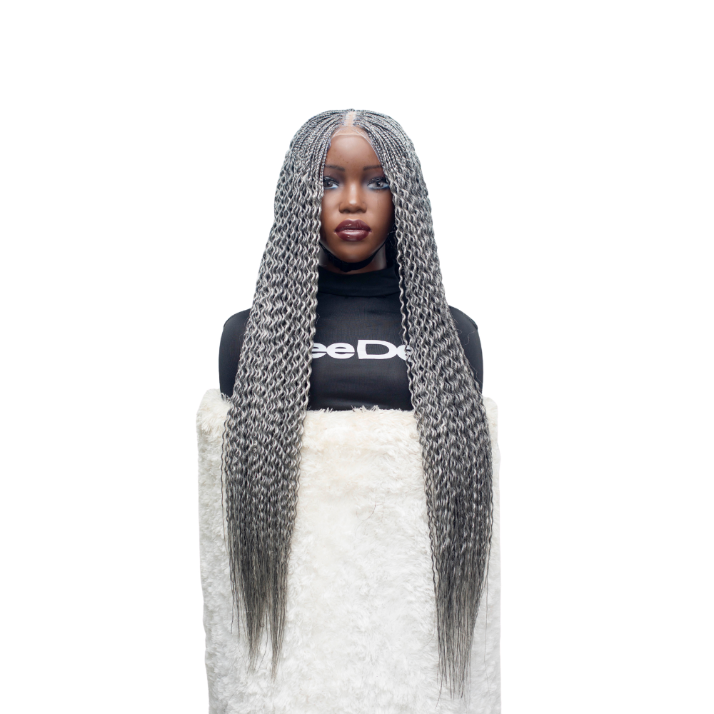 Sydney spiral twist - 30” 4x4 Closure Grey Color