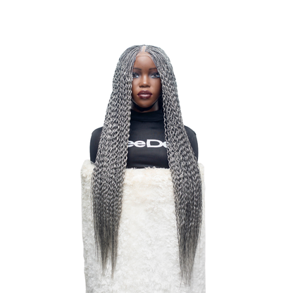 Sydney spiral twist - 30” 4x4 Closure Grey Color