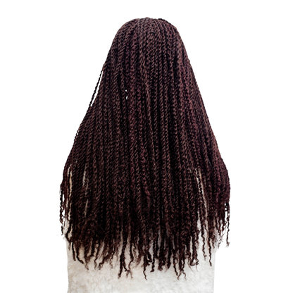 Nelly Kinky Twist - 24" 4x4 Lace Closure Color 33 Brown