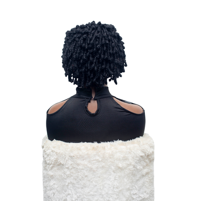 Nelly Kinky twist - 6” 4x4 Glueless Closure Natural Black