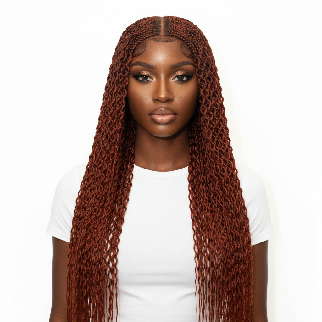 Spiral twist - 24” 5x5 Glueless Closure HD Color 350