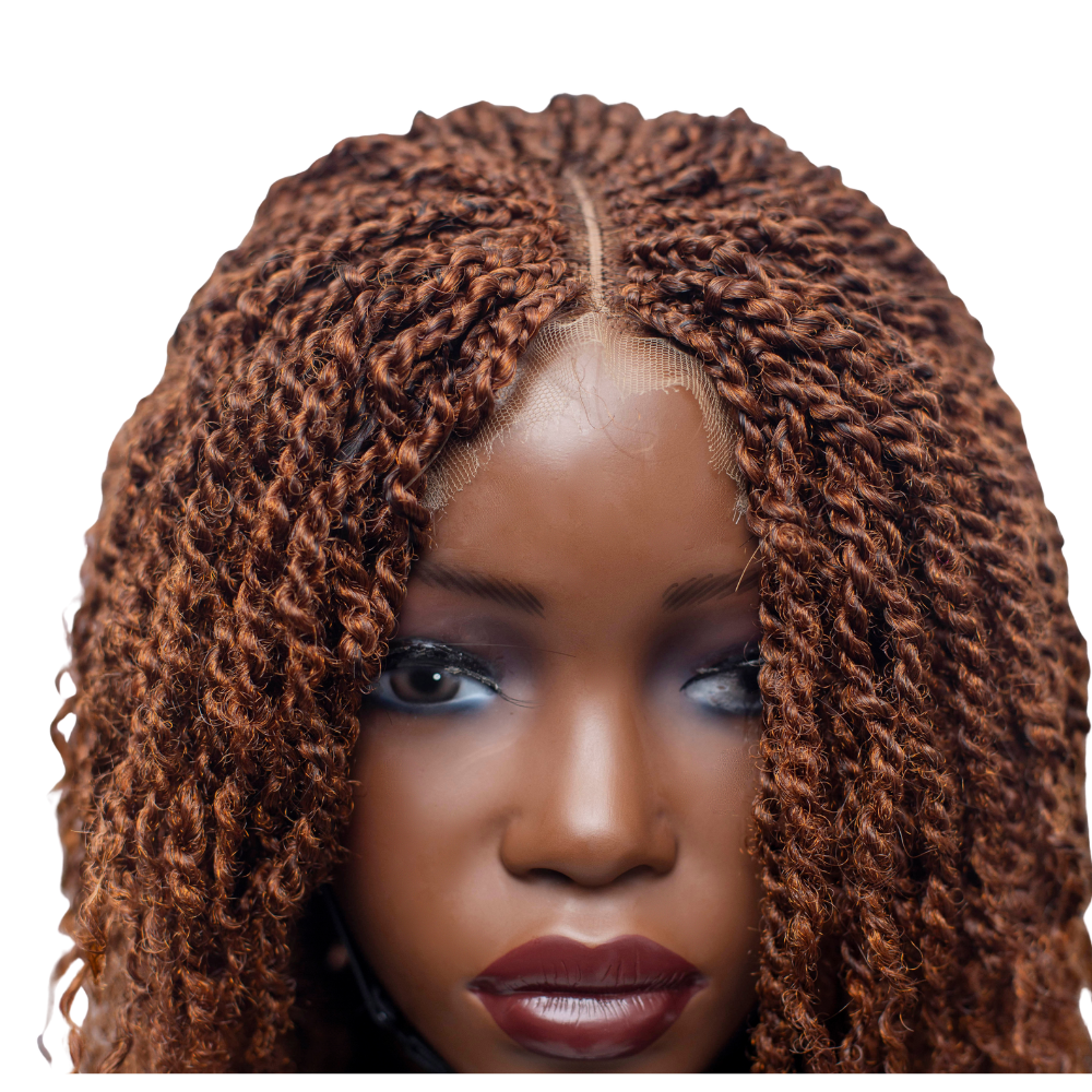 12" HD 5x5 Lace Closure Kinky Twist Brown Color