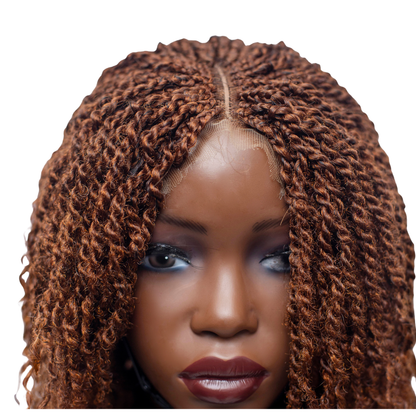 12" HD 5x5 Lace Closure Kinky Twist Brown Color