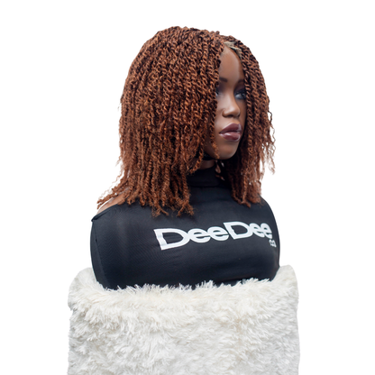 12" HD 5x5 Lace Closure Kinky Twist Brown Color