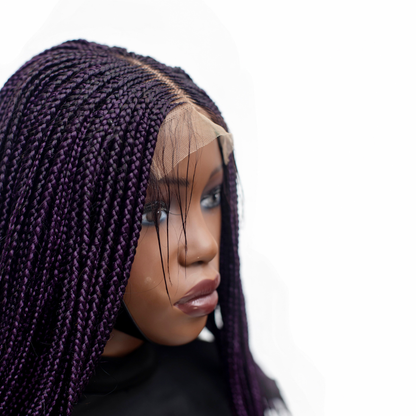 Zoe Blunt Tips Braids - 16” 4x4 Closure Glueless Color Purple