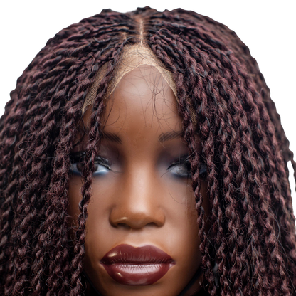 Nelly Kinky Twist - 24" 4x4 Lace Closure Color 33 Brown