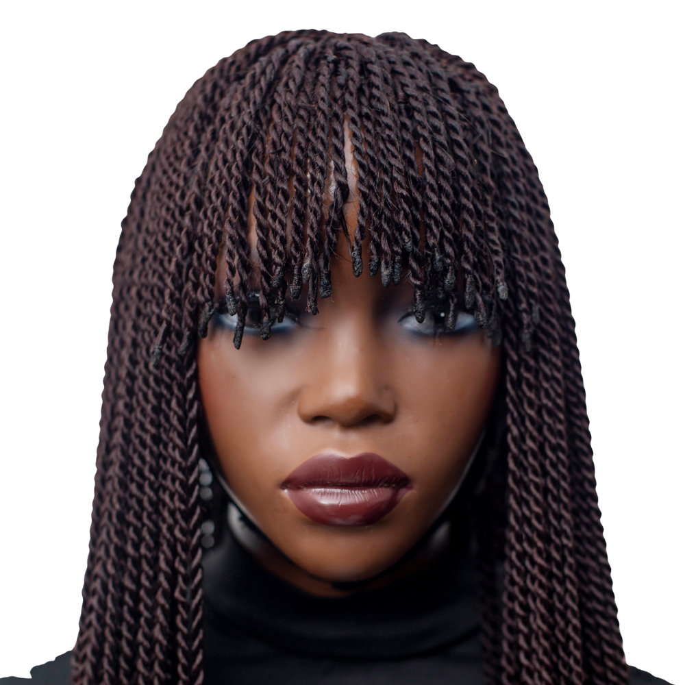 Paige - Senegalese Twist Fringe Full Lace 50" Color 33 Brown Wig