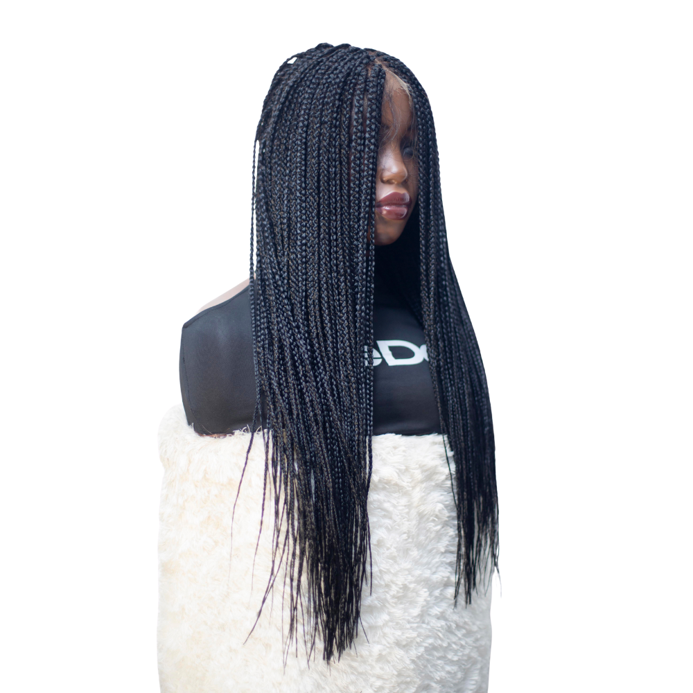 Lena - Box Braids 26" HD 13x4 Frontal Natural Black