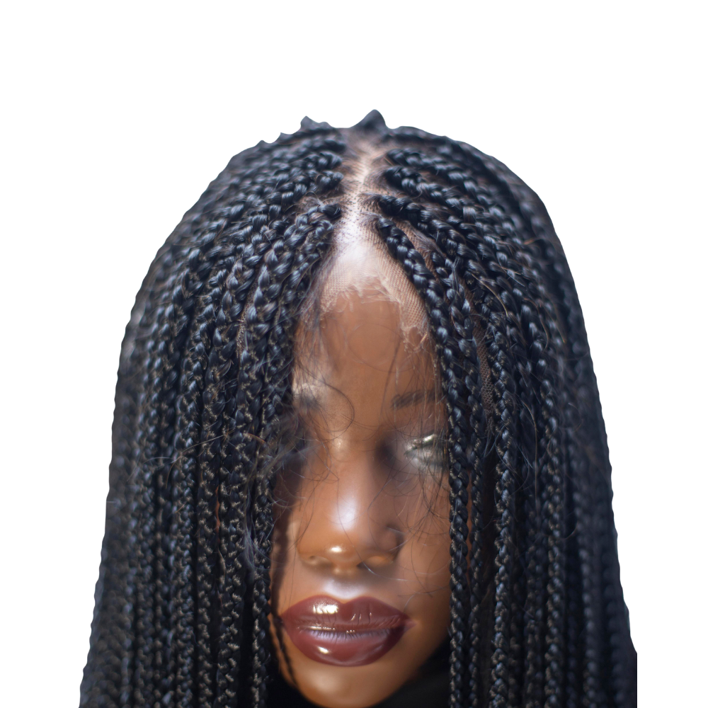 Lena - Box Braids 26" HD 13x4 Frontal Natural Black