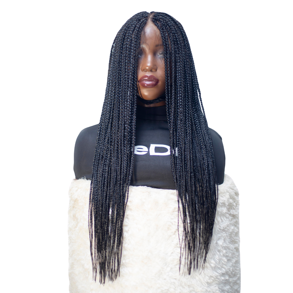 Lena - Box Braids 26" HD 13x4 Frontal Natural Black