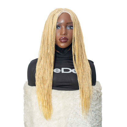 Ashley - 22" Blonde 13x4 Lace Frontal Knotless Braided Wig
