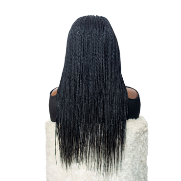 Sheyla - 22" 13x4 Lace Frontal Micro Knotless Braided Wig Black