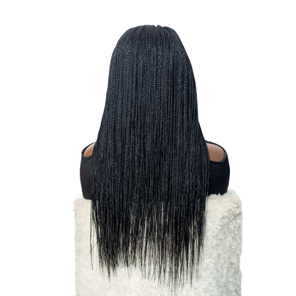 Sheyla - 22" 13x4 Lace Frontal Micro Knotless Braided Wig Black