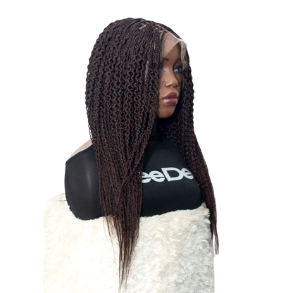 Sydney - 20" 13x4 Lace Spiral Twist Wig Color 33 Brown