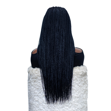 Tiana - Center Cornrow Braids - 26" HD 5x5 Lace Closure Black