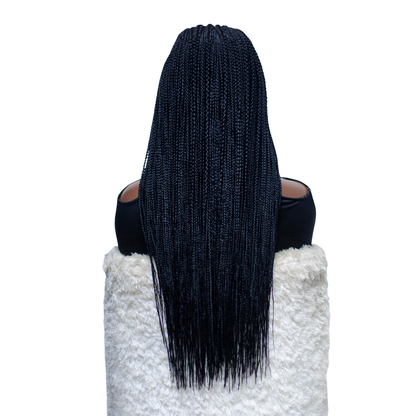 Tiana - Center Cornrow Braids - 26" HD 5x5 Lace Closure Black