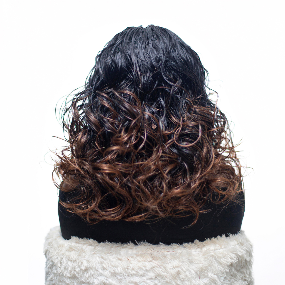 Missy - French Curls Knotless Braids 16" HD 5x5 Lace Closure - P29