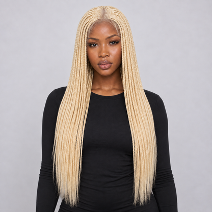 TIANA - Center Part Cornrow 22" HD 4x4 Frontal Color Blonde