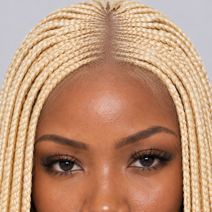 TIANA - Center Part Cornrow 22" HD 4x4 Frontal Color Blonde