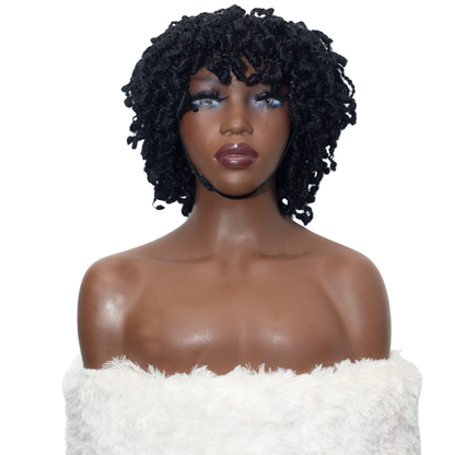 Spring Kinky twist - 8" 5x5 Glueless Closure HD Natural Black