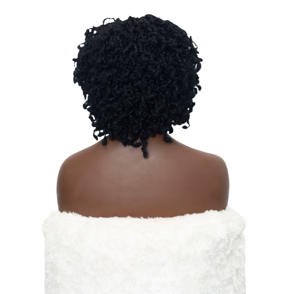 Spring Kinky twist - 8" 5x5 Glueless Closure HD Natural Black