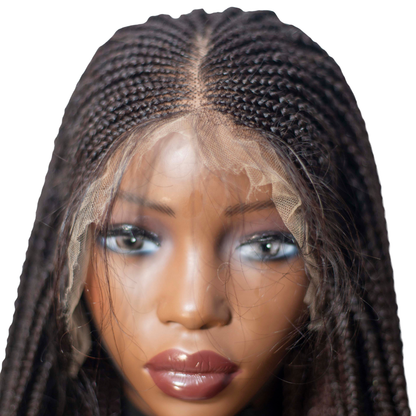 Tiana - Center Part Cornrow 28" HD 13x4 Frontal Color 33 Brown