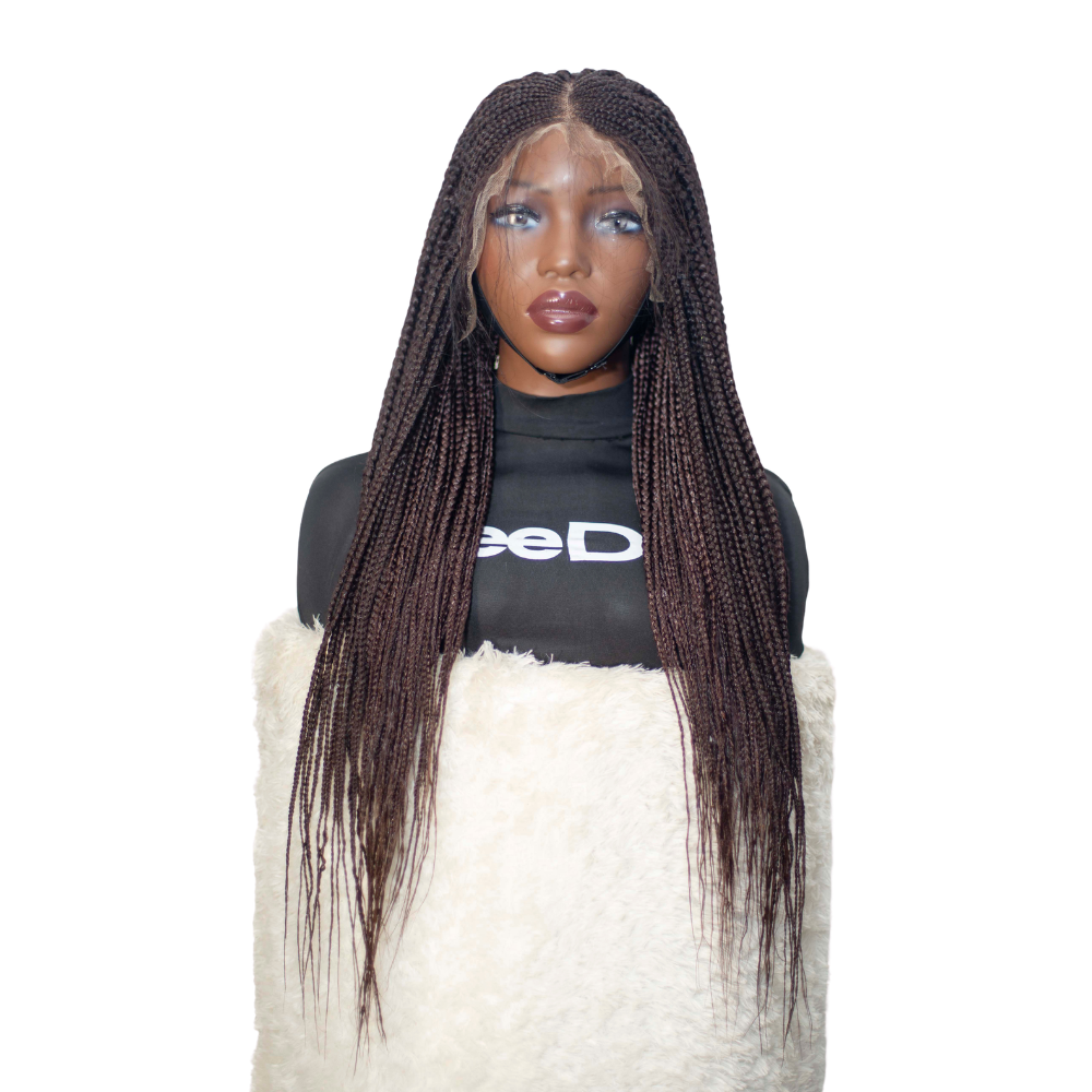 Tiana - Center Part Cornrow 28" HD 13x4 Frontal Color 33 Brown