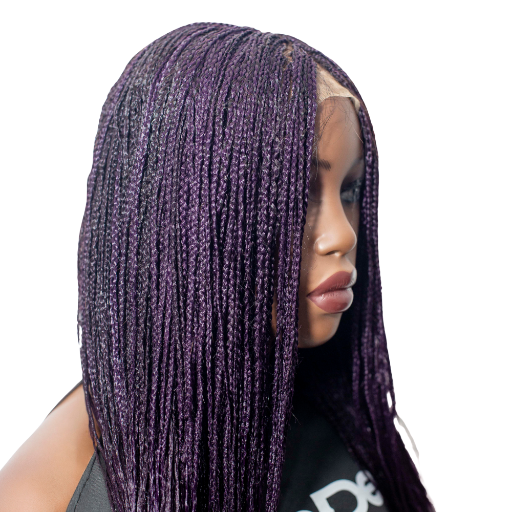 Ashley - 20" 4x4 Closure Purple Feathers Wig
