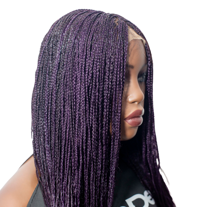 Ashley - 20" 4x4 Closure Purple Feathers Wig