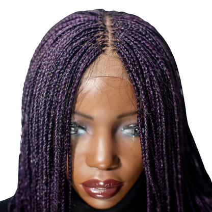 Ashley - 20" 4x4 Closure Purple Feathers Wig
