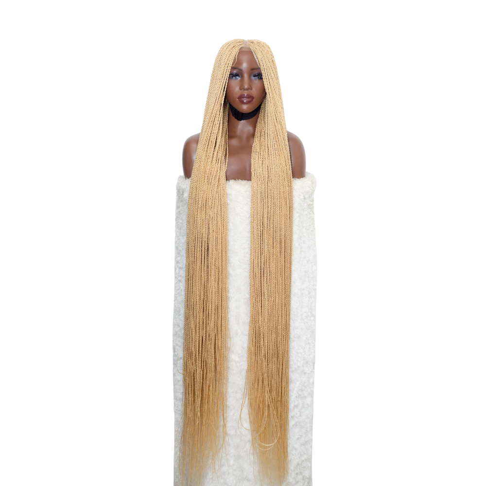 Megan Senegalese Twist Wig - 45” 4x4 HD Closure Glueless Blonde