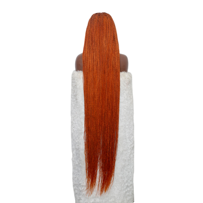 Megan Senegalese Knotless Twist Wig - 40” 5x5 Closure Glueless Ginger Color Natural Root
