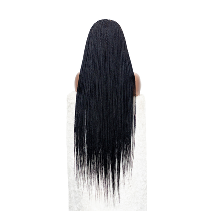 Nancy Fringe Knotless Braids - 26” Full Lace Glueless Natural Black