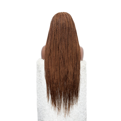 Nancy Fringe Braids - 18” Full Lace Glueless Color 30/27 Mixed Brown
